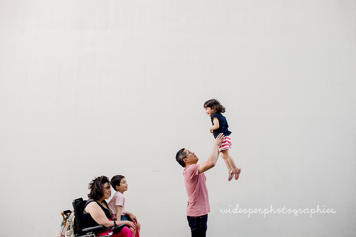seance photo famille fauteuil roulant Lyon part dieu